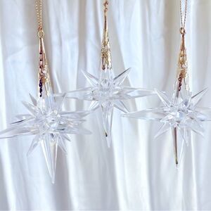 Vintage Acrylic Stars Christmas Ornaments
